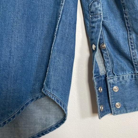 NWT Goodlife Pearl Snap Denim Button Up Western Shirt - Picture 5 of 6